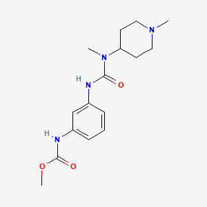 molecular formula C16H24N4O3 B7098611 methyl N-[3-[[methyl-(1-methylpiperidin-4-yl)carbamoyl]amino]phenyl]carbamate 