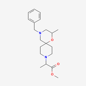 molecular formula C20H30N2O3 B7098906 Methyl 2-(4-benzyl-2-methyl-1-oxa-4,9-diazaspiro[5.5]undecan-9-yl)propanoate 