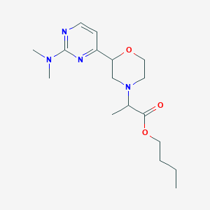 molecular formula C17H28N4O3 B7098937 Butyl 2-[2-[2-(dimethylamino)pyrimidin-4-yl]morpholin-4-yl]propanoate 