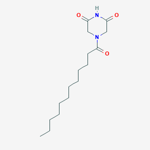 molecular formula C16H28N2O3 B070999 4-Dodecanoylpiperazine-2,6-dione CAS No. 175136-49-9