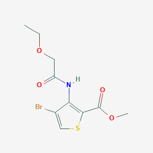 molecular formula C10H12BrNO4S B7100709 Methyl 4-bromo-3-[(2-ethoxyacetyl)amino]thiophene-2-carboxylate 