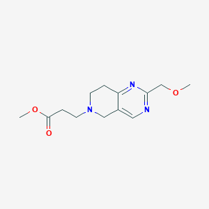 molecular formula C13H19N3O3 B7100932 methyl 3-[2-(methoxymethyl)-7,8-dihydro-5H-pyrido[4,3-d]pyrimidin-6-yl]propanoate 