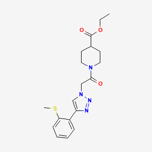 molecular formula C19H24N4O3S B7100973 Ethyl 1-[2-[4-(2-methylsulfanylphenyl)triazol-1-yl]acetyl]piperidine-4-carboxylate 