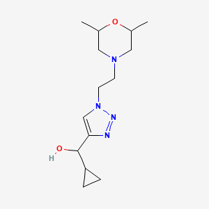 molecular formula C14H24N4O2 B7101211 Cyclopropyl-[1-[2-(2,6-dimethylmorpholin-4-yl)ethyl]triazol-4-yl]methanol 