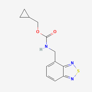 molecular formula C12H13N3O2S B7101881 cyclopropylmethyl N-(2,1,3-benzothiadiazol-4-ylmethyl)carbamate 