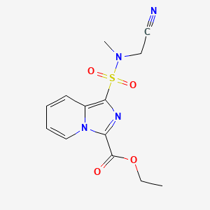 molecular formula C13H14N4O4S B7101996 Ethyl 1-[cyanomethyl(methyl)sulfamoyl]imidazo[1,5-a]pyridine-3-carboxylate 