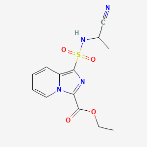 molecular formula C13H14N4O4S B7102024 Ethyl 1-(1-cyanoethylsulfamoyl)imidazo[1,5-a]pyridine-3-carboxylate 