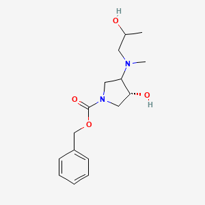 molecular formula C16H24N2O4 B7102175 benzyl (3R)-3-hydroxy-4-[2-hydroxypropyl(methyl)amino]pyrrolidine-1-carboxylate 