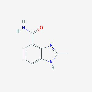 molecular formula C9H9N3O B071028 2-methyl-1H-benzo[d]imidazole-4-carboxamide CAS No. 181135-47-7