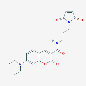molecular formula C21H23N3O5 B071032 7-Diethylamino-3-[N-(3-maleimidopropyl)carbamoyl]coumarin CAS No. 160291-54-3