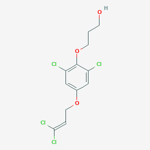 molecular formula C12H12Cl4O3 B071037 3-[2,6-Dichloro-4-(3,3-dichloroallyloxy)-phenoxy]-propan-1-ol CAS No. 178043-48-6