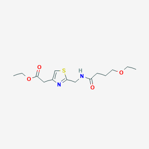 molecular formula C14H22N2O4S B7106597 Ethyl 2-[2-[(4-ethoxybutanoylamino)methyl]-1,3-thiazol-4-yl]acetate 