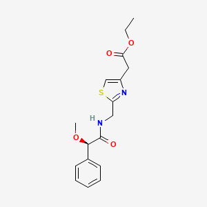 molecular formula C17H20N2O4S B7106612 ethyl 2-[2-[[[(2R)-2-methoxy-2-phenylacetyl]amino]methyl]-1,3-thiazol-4-yl]acetate 