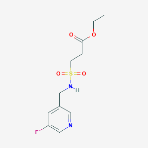 molecular formula C11H15FN2O4S B7107674 Ethyl 3-[(5-fluoropyridin-3-yl)methylsulfamoyl]propanoate 