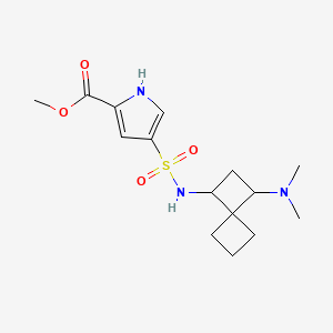 molecular formula C15H23N3O4S B7107879 methyl 4-[[3-(dimethylamino)spiro[3.3]heptan-1-yl]sulfamoyl]-1H-pyrrole-2-carboxylate 