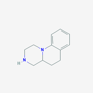 molecular formula C12H16N2 B071080 2,3,4,4a,5,6-hexahydro-1H-pyrazino[1,2-a]quinoline CAS No. 182208-61-3