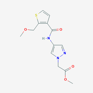 molecular formula C13H15N3O4S B7109435 Methyl 2-[4-[[2-(methoxymethyl)thiophene-3-carbonyl]amino]pyrazol-1-yl]acetate 