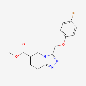 molecular formula C15H16BrN3O3 B7109460 Methyl 3-[(4-bromophenoxy)methyl]-5,6,7,8-tetrahydro-[1,2,4]triazolo[4,3-a]pyridine-6-carboxylate 