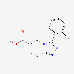 molecular formula C14H14BrN3O2 B7109465 Methyl 3-(2-bromophenyl)-5,6,7,8-tetrahydro-[1,2,4]triazolo[4,3-a]pyridine-6-carboxylate 