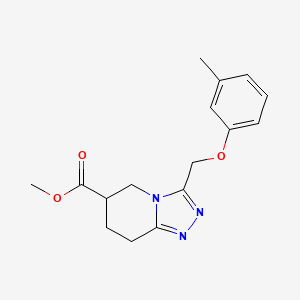 molecular formula C16H19N3O3 B7109471 Methyl 3-[(3-methylphenoxy)methyl]-5,6,7,8-tetrahydro-[1,2,4]triazolo[4,3-a]pyridine-6-carboxylate 