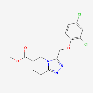 molecular formula C15H15Cl2N3O3 B7109501 Methyl 3-[(2,4-dichlorophenoxy)methyl]-5,6,7,8-tetrahydro-[1,2,4]triazolo[4,3-a]pyridine-6-carboxylate 