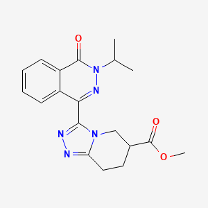 molecular formula C19H21N5O3 B7109516 Methyl 3-(4-oxo-3-propan-2-ylphthalazin-1-yl)-5,6,7,8-tetrahydro-[1,2,4]triazolo[4,3-a]pyridine-6-carboxylate 