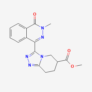 molecular formula C17H17N5O3 B7109518 Methyl 3-(3-methyl-4-oxophthalazin-1-yl)-5,6,7,8-tetrahydro-[1,2,4]triazolo[4,3-a]pyridine-6-carboxylate 