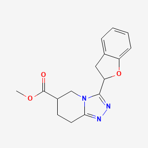 molecular formula C16H17N3O3 B7109529 Methyl 3-(2,3-dihydro-1-benzofuran-2-yl)-5,6,7,8-tetrahydro-[1,2,4]triazolo[4,3-a]pyridine-6-carboxylate 