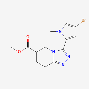 molecular formula C13H15BrN4O2 B7109532 Methyl 3-(4-bromo-1-methylpyrrol-2-yl)-5,6,7,8-tetrahydro-[1,2,4]triazolo[4,3-a]pyridine-6-carboxylate 