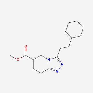 molecular formula C16H25N3O2 B7109538 Methyl 3-(2-cyclohexylethyl)-5,6,7,8-tetrahydro-[1,2,4]triazolo[4,3-a]pyridine-6-carboxylate 