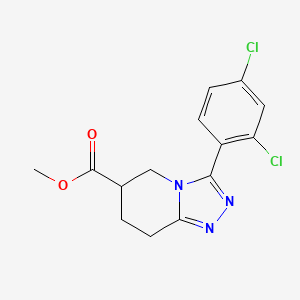 molecular formula C14H13Cl2N3O2 B7109540 Methyl 3-(2,4-dichlorophenyl)-5,6,7,8-tetrahydro-[1,2,4]triazolo[4,3-a]pyridine-6-carboxylate 