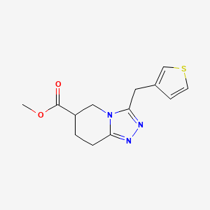 molecular formula C13H15N3O2S B7109541 Methyl 3-(thiophen-3-ylmethyl)-5,6,7,8-tetrahydro-[1,2,4]triazolo[4,3-a]pyridine-6-carboxylate 