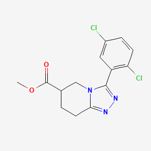 molecular formula C14H13Cl2N3O2 B7109548 Methyl 3-(2,5-dichlorophenyl)-5,6,7,8-tetrahydro-[1,2,4]triazolo[4,3-a]pyridine-6-carboxylate 