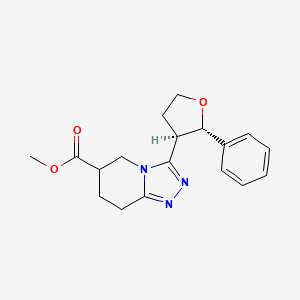 molecular formula C18H21N3O3 B7109561 methyl 3-[(2S,3R)-2-phenyloxolan-3-yl]-5,6,7,8-tetrahydro-[1,2,4]triazolo[4,3-a]pyridine-6-carboxylate 