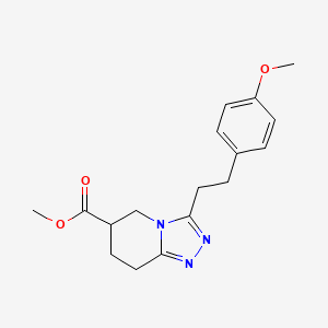 molecular formula C17H21N3O3 B7109602 Methyl 3-[2-(4-methoxyphenyl)ethyl]-5,6,7,8-tetrahydro-[1,2,4]triazolo[4,3-a]pyridine-6-carboxylate 