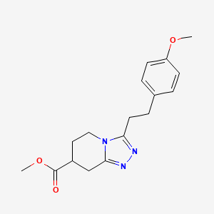 molecular formula C17H21N3O3 B7109678 Methyl 3-[2-(4-methoxyphenyl)ethyl]-5,6,7,8-tetrahydro-[1,2,4]triazolo[4,3-a]pyridine-7-carboxylate 