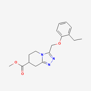 molecular formula C17H21N3O3 B7109690 Methyl 3-[(2-ethylphenoxy)methyl]-5,6,7,8-tetrahydro-[1,2,4]triazolo[4,3-a]pyridine-7-carboxylate 