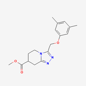 molecular formula C17H21N3O3 B7109711 Methyl 3-[(3,5-dimethylphenoxy)methyl]-5,6,7,8-tetrahydro-[1,2,4]triazolo[4,3-a]pyridine-7-carboxylate 