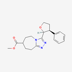 molecular formula C19H23N3O3 B7109816 methyl 3-[(2S,3S)-3-phenyloxolan-2-yl]-6,7,8,9-tetrahydro-5H-[1,2,4]triazolo[4,3-a]azepine-7-carboxylate 