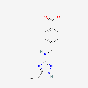 molecular formula C13H16N4O2 B7110073 methyl 4-[[(5-ethyl-1H-1,2,4-triazol-3-yl)amino]methyl]benzoate 