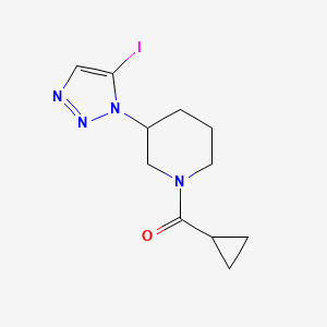 molecular formula C11H15IN4O B7110261 Cyclopropyl-[3-(5-iodotriazol-1-yl)piperidin-1-yl]methanone 