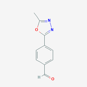 molecular formula C10H8N2O2 B071107 4-(5-Methyl-1,3,4-oxadiazol-2-yl)benzaldehyde CAS No. 179056-82-7