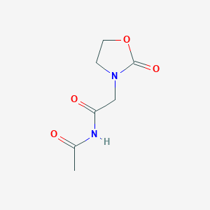 molecular formula C7H10N2O4 B071108 N-Acetyl-2-(2-oxooxazolidin-3-yl)acetamide CAS No. 172514-91-9