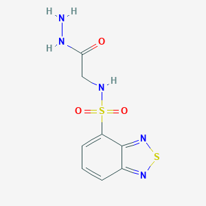 molecular formula C8H9N5O3S2 B071117 N4-(2-肼基-2-氧代乙基)-2,1,3-苯并噻二唑-4-磺酰胺 CAS No. 175203-26-6