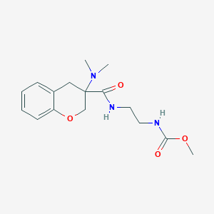 molecular formula C16H23N3O4 B7112087 methyl N-[2-[[3-(dimethylamino)-2,4-dihydrochromene-3-carbonyl]amino]ethyl]carbamate 