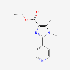 molecular formula C13H15N3O2 B7112182 Ethyl 1,5-dimethyl-2-pyridin-4-ylimidazole-4-carboxylate 