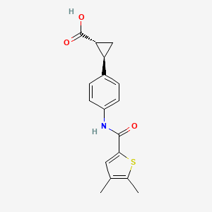 (1R,2R)-2-[4-[(4,5-dimethylthiophene-2-carbonyl)amino]phenyl]cyclopropane-1-carboxylic acid