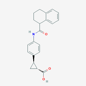 (1R,2R)-2-[4-(1,2,3,4-tetrahydronaphthalene-1-carbonylamino)phenyl]cyclopropane-1-carboxylic acid