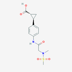 (1R,2R)-2-[4-[[2-[methyl(methylsulfonyl)amino]acetyl]amino]phenyl]cyclopropane-1-carboxylic acid