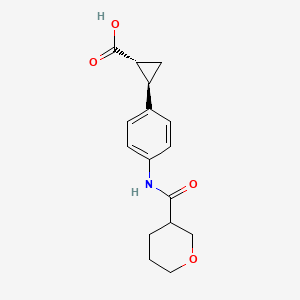 (1R,2R)-2-[4-(oxane-3-carbonylamino)phenyl]cyclopropane-1-carboxylic acid